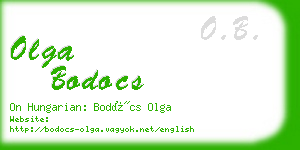 olga bodocs business card